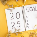 image of a journal for 2025 with goals